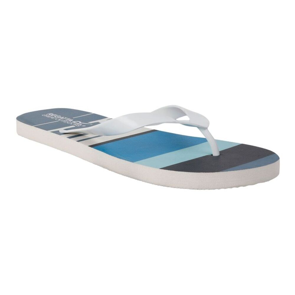 Regatta Mens Bali Striped Flip Flops / Blue